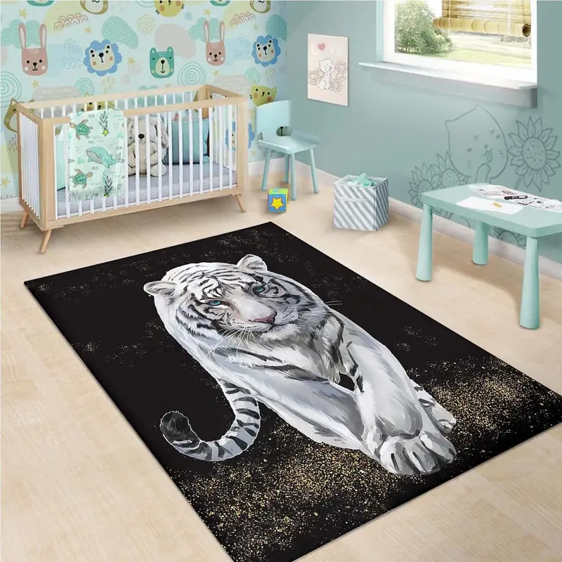 3d White Tiger Swdd0031 Teppich