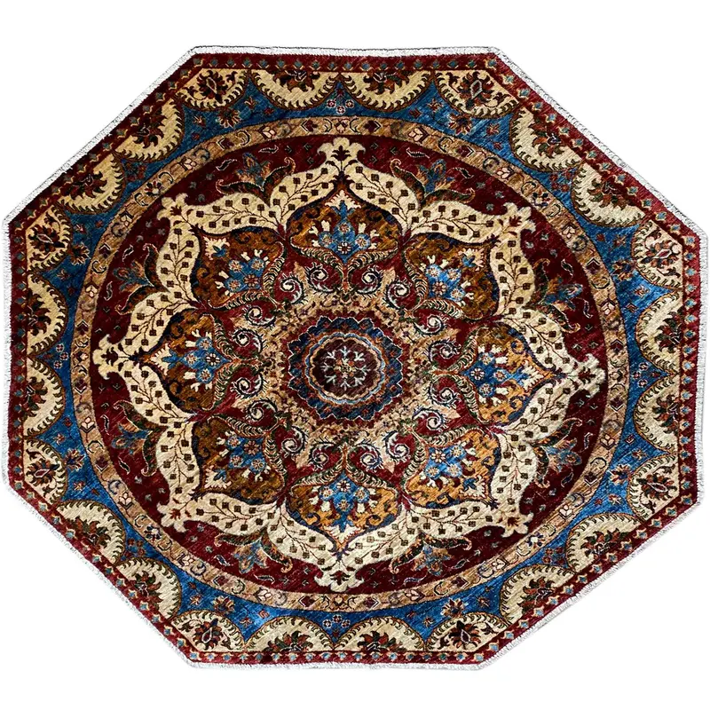 Achteckiger Khorjin Teppich, 177x171 cm