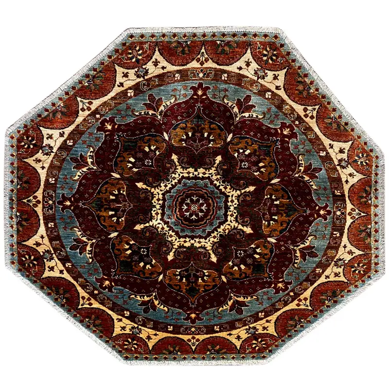 Achteckiger Teppich, 172x168 cm