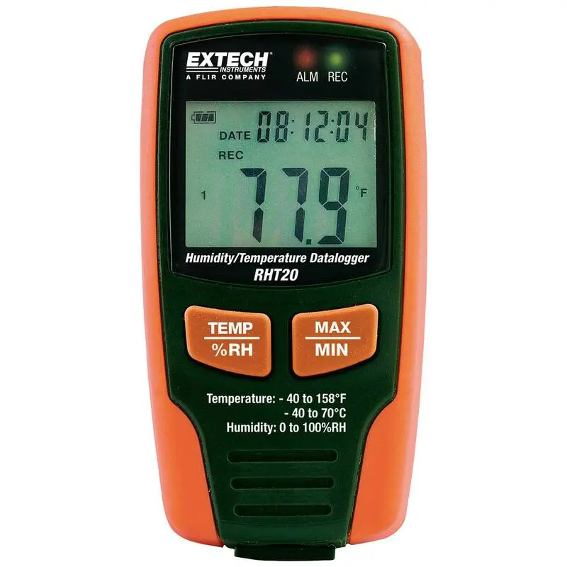 B-Ware Extech Datenlogger Messgerät Luftfeuchtigkeits Temperatur USB LCD programmierbar
