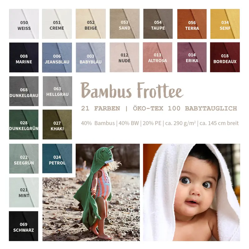Bambus Frottee * Ab 50 cm
