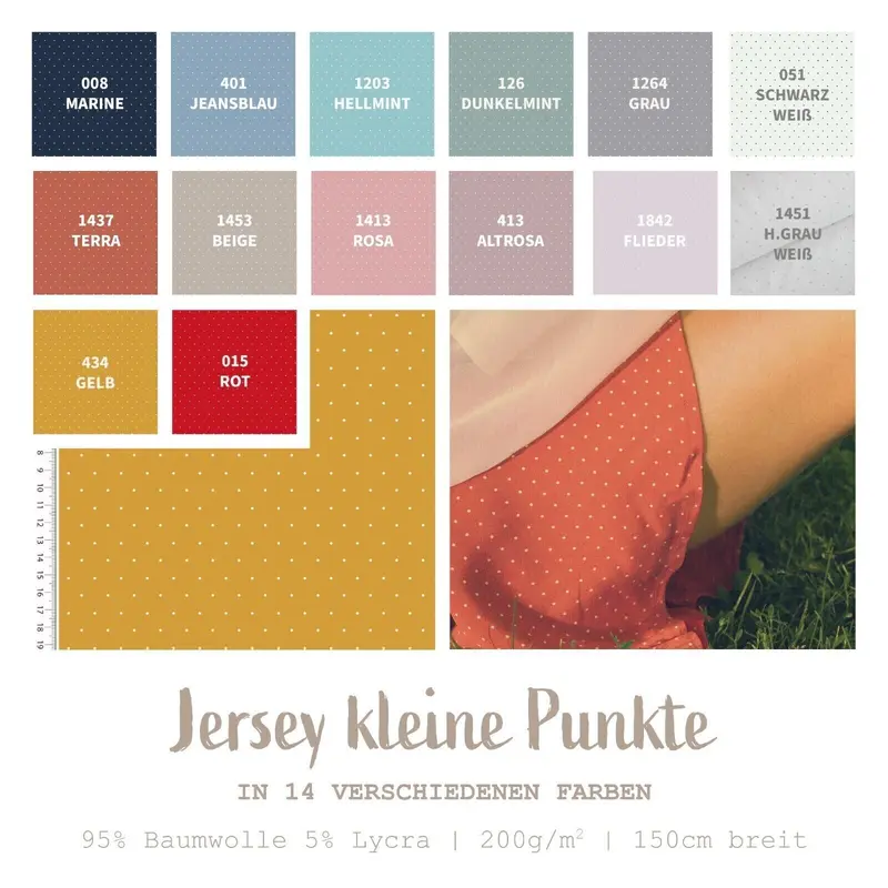 Baumwolljersey Punkte *Ab 50 cm