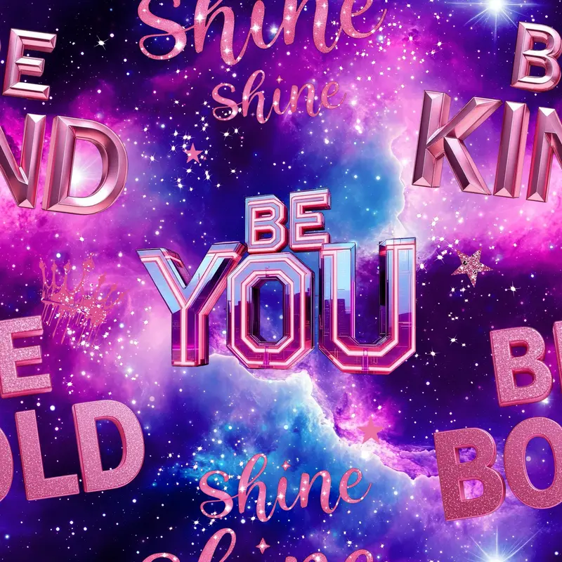 Be You | Lettering Stoff Meterware | Kinderstoff