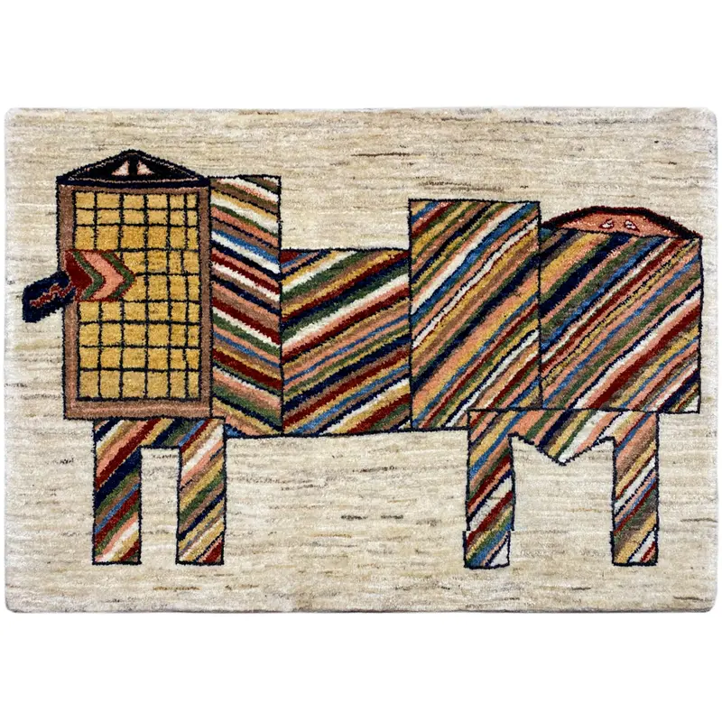Beiger Teppich 117x79 cm