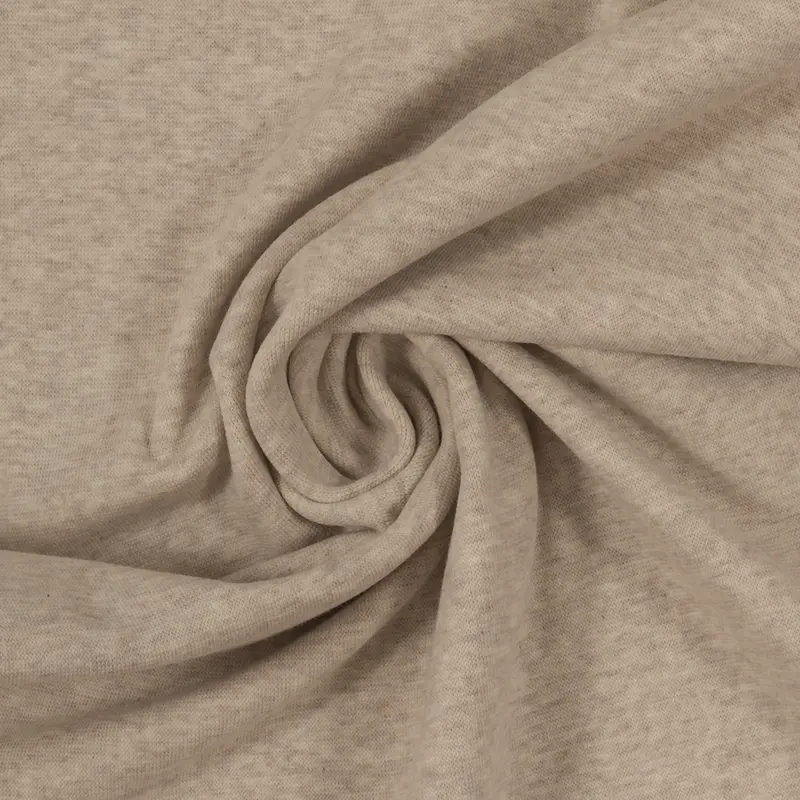 Bündchen, Heike, Uni, Beige, meliert, Meterware