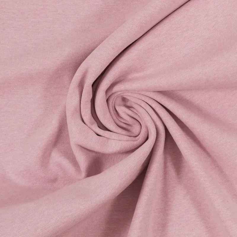 Bündchen, Heike, Uni, Rosa, meliert, Meterware