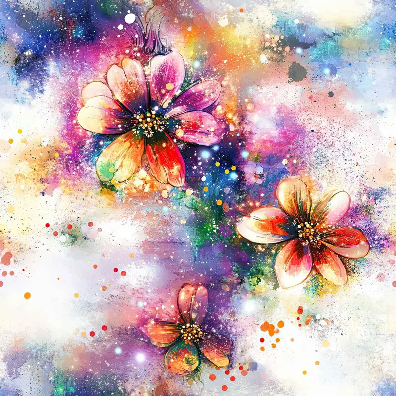 Color Bloom | Blumen Stoff Meterware | schneller Versand