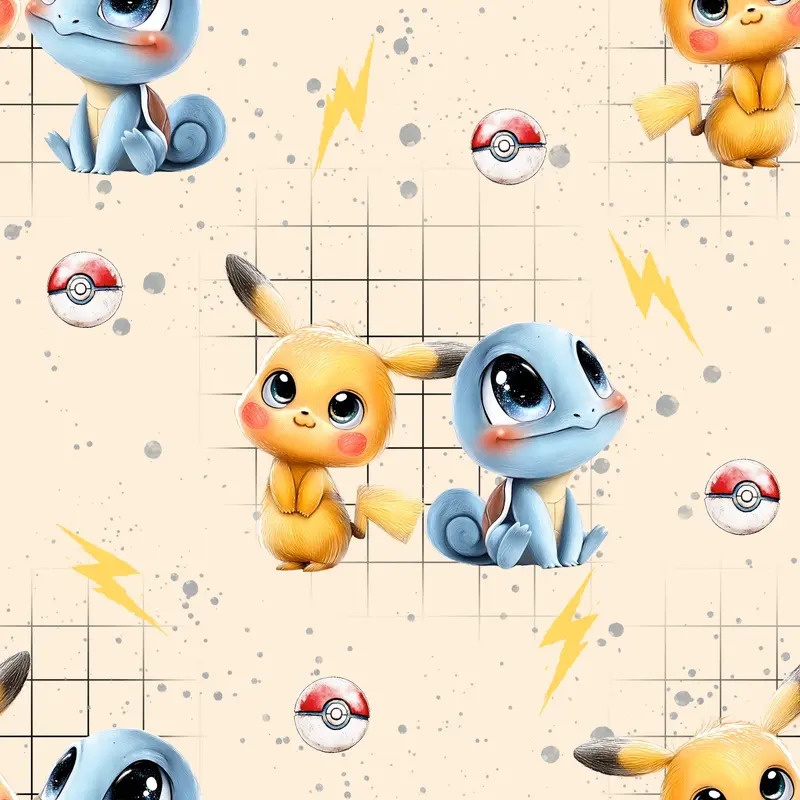 Cute Creatures | Anime Kinderstoff Meterware