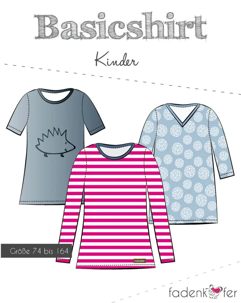 Fadenkäfer Schnittmuster "Basicshirt" Kinder