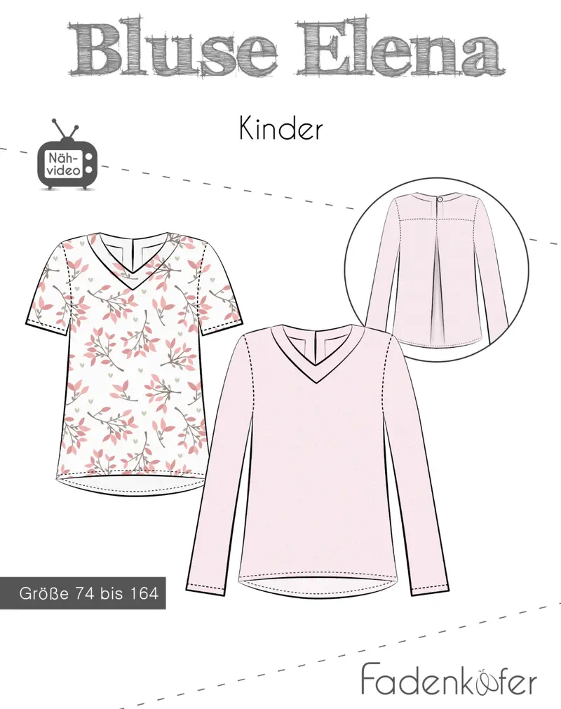 Fadenkäfer Schnittmuster "Elena" Bluse Kinder