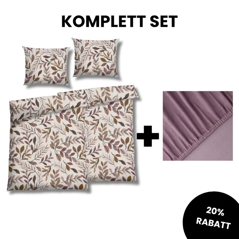 FLAUSCH FLANELL KIERY BEIGE KOMPLETT SET