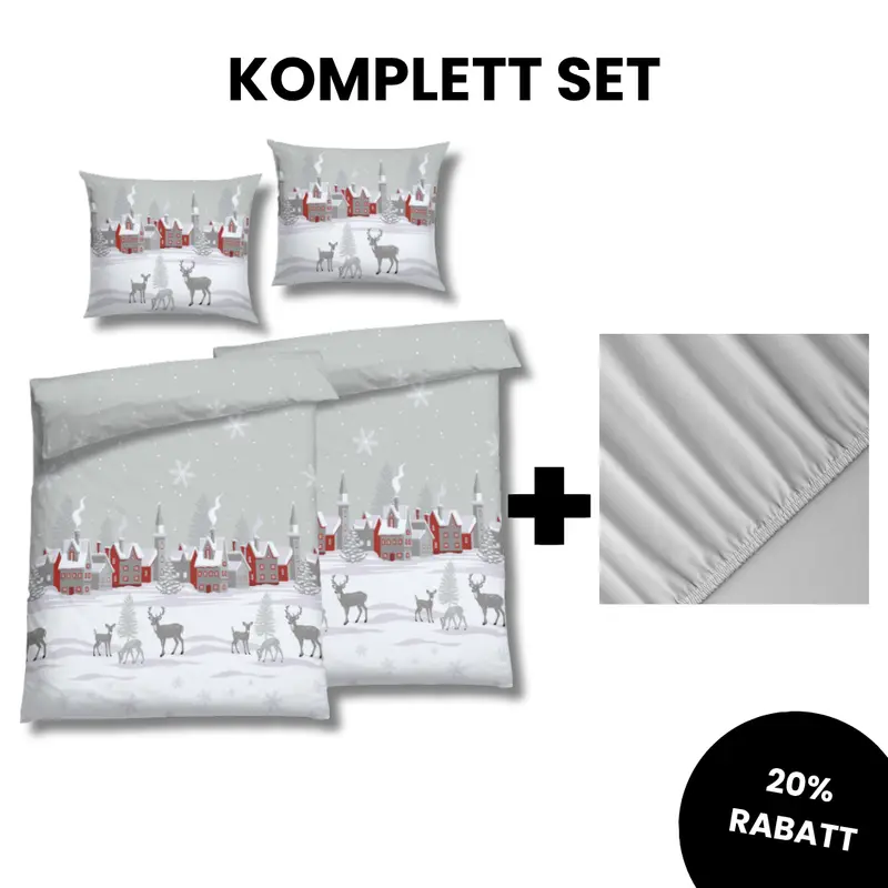 FLAUSCH FLANELL VASA SILBER KOMPLETT SET