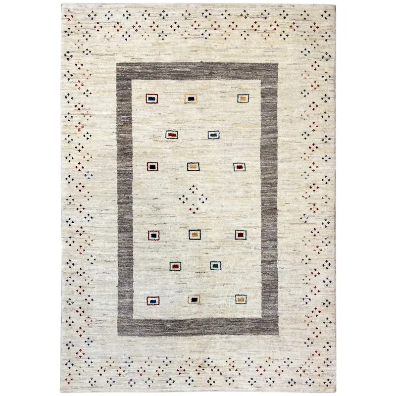 Gabbeh Teppich Beige 197x145 cm