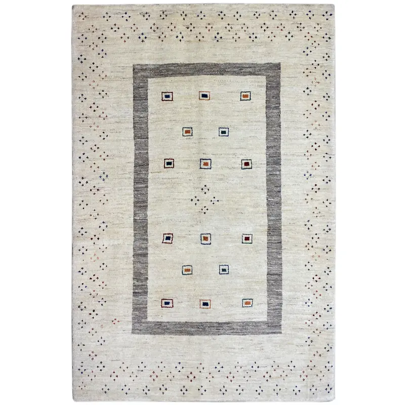 Gabbeh Teppich Beige 206x148 cm