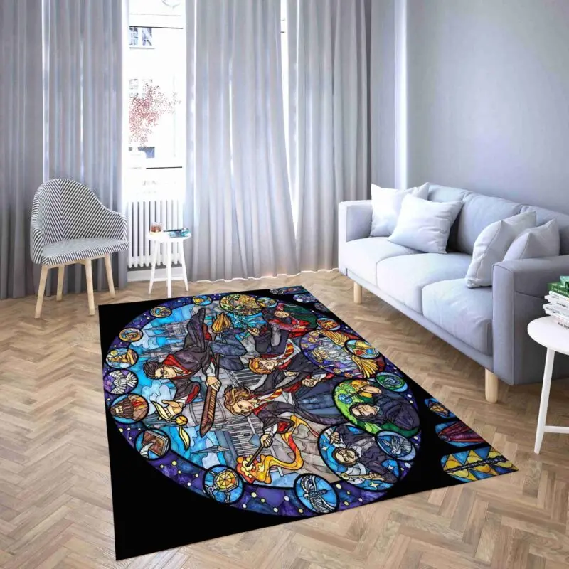 Glasmalerei Popkultur Teppich