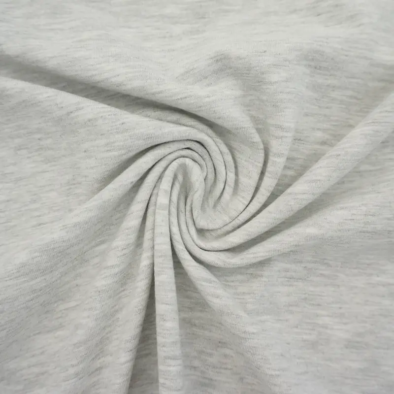 Jersey, Lichtgrau, meliert, Meterware