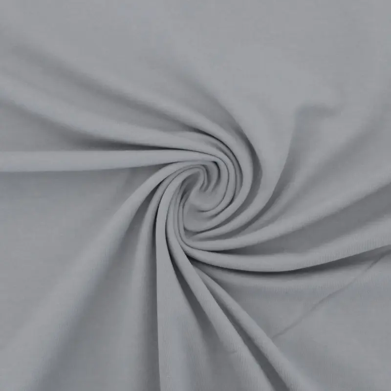 Jersey Uni, Mittelgrau, Meterware