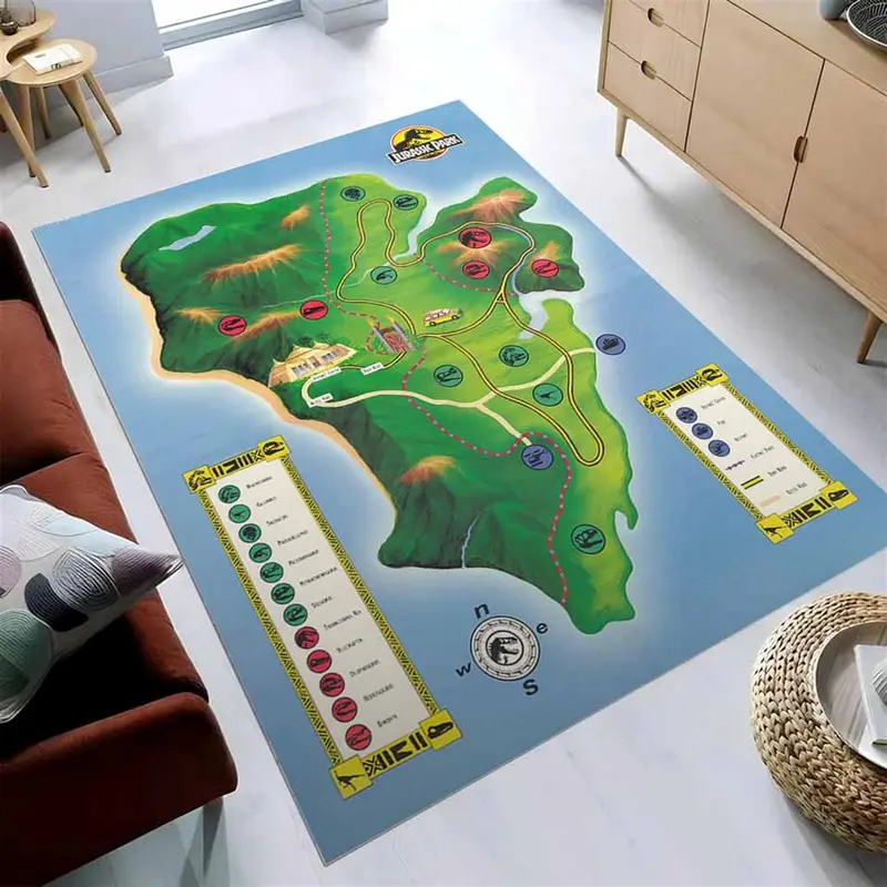 Jurassic Park Map Teppich