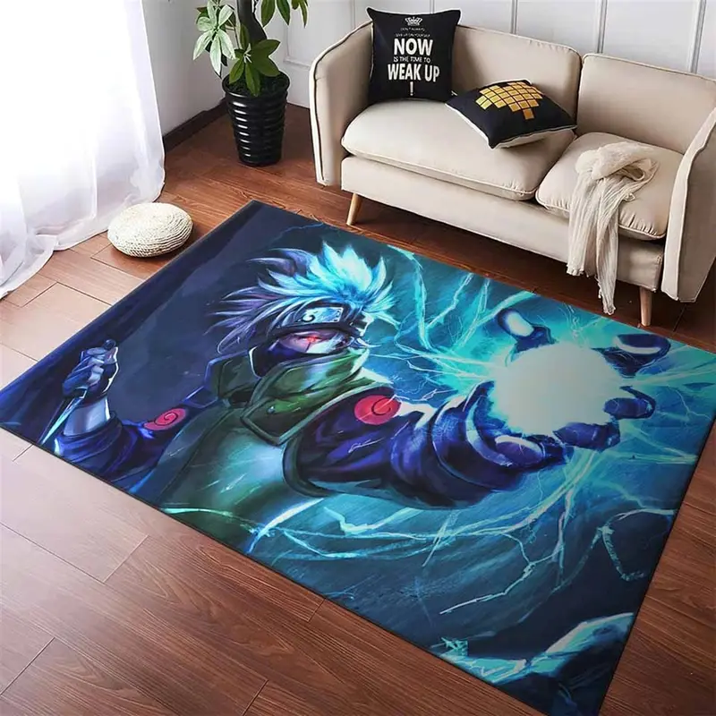 Kakashi Hatake Battle Naruto Characters Artwork Sharingan Teppich