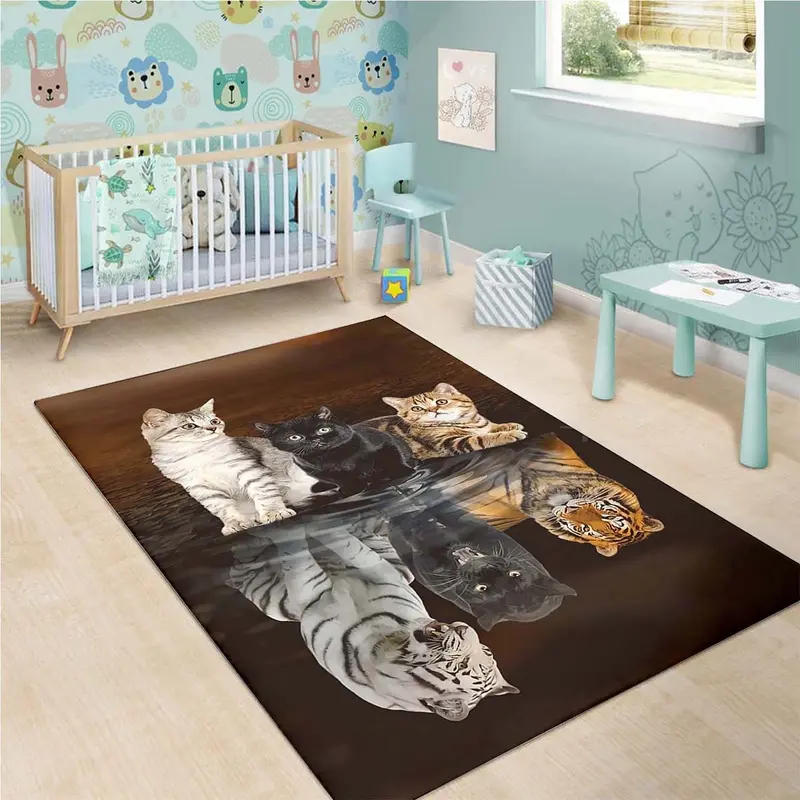 Katze Dreaming Rectangle Teppich