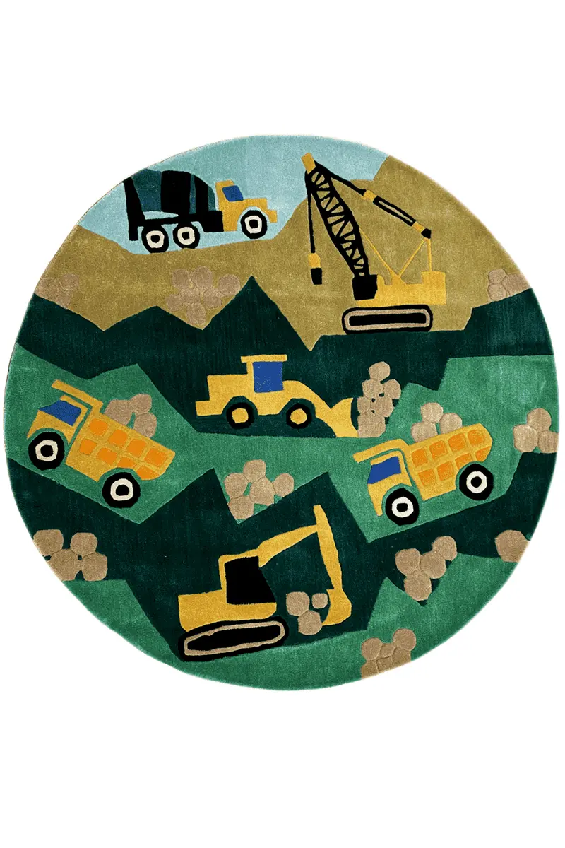 Kinder-Bagger Teppich, 150x150 cm