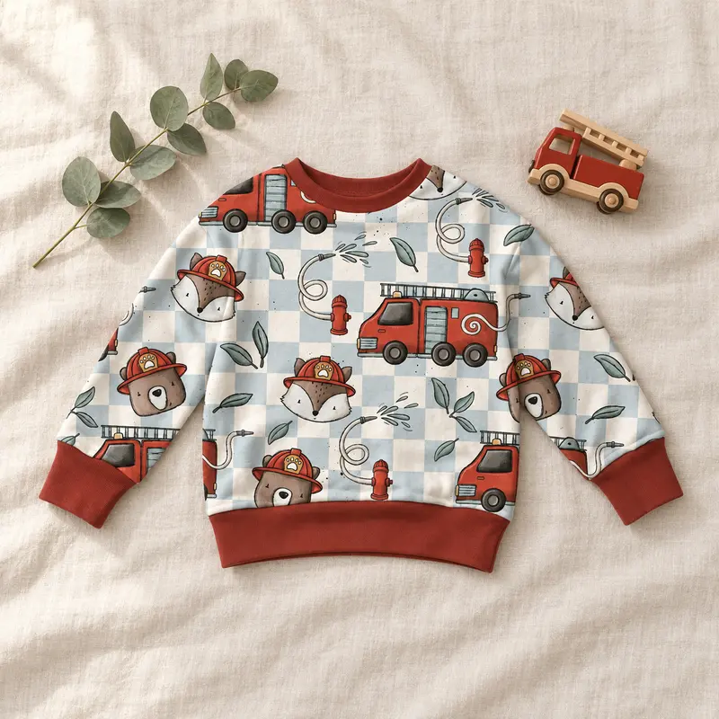 Kinderpullover „FireTeam" – Handmade aus Baumwolle
