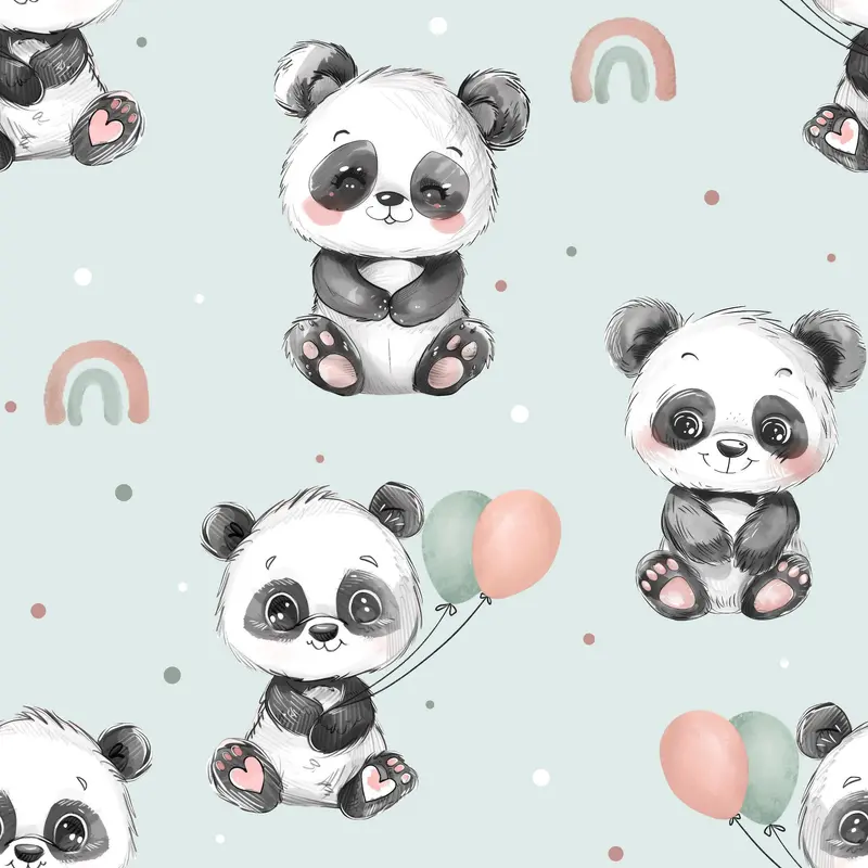 Kleiner Panda Kinderstoff Meterware – Jersey