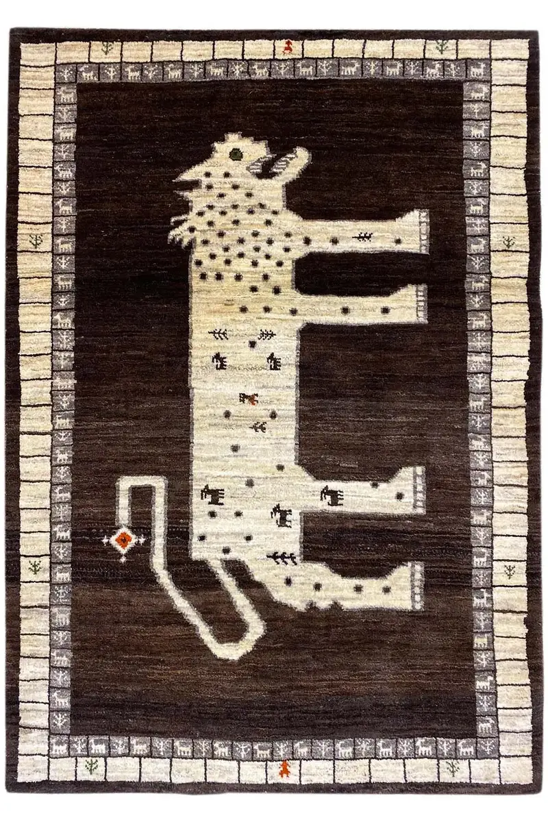 Löwen Gabbeh (176x124 cm)