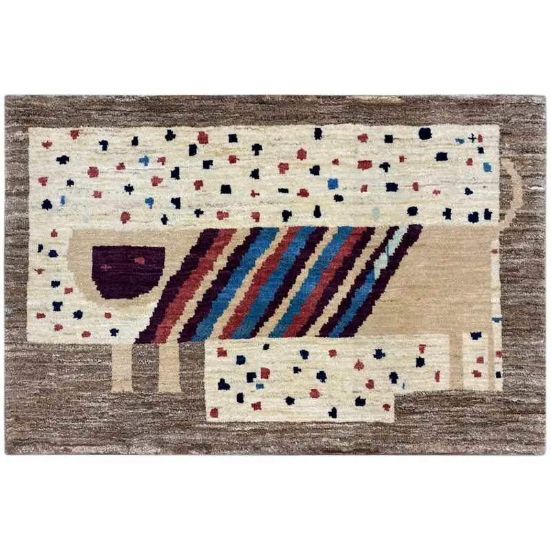 Löwen Gabbeh Teppich 119x81 cm