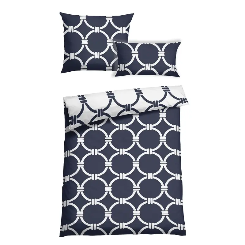 MICRO TWILL BETTWÄSCHE KOGGE BLAU