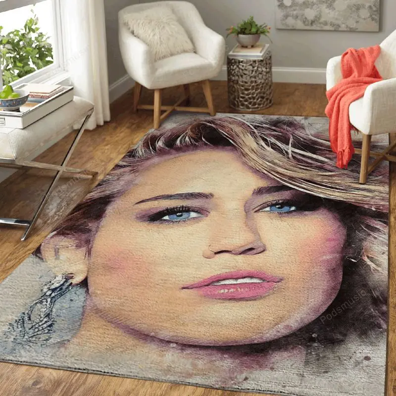 Miley Cyrus Sketch Art Teppich