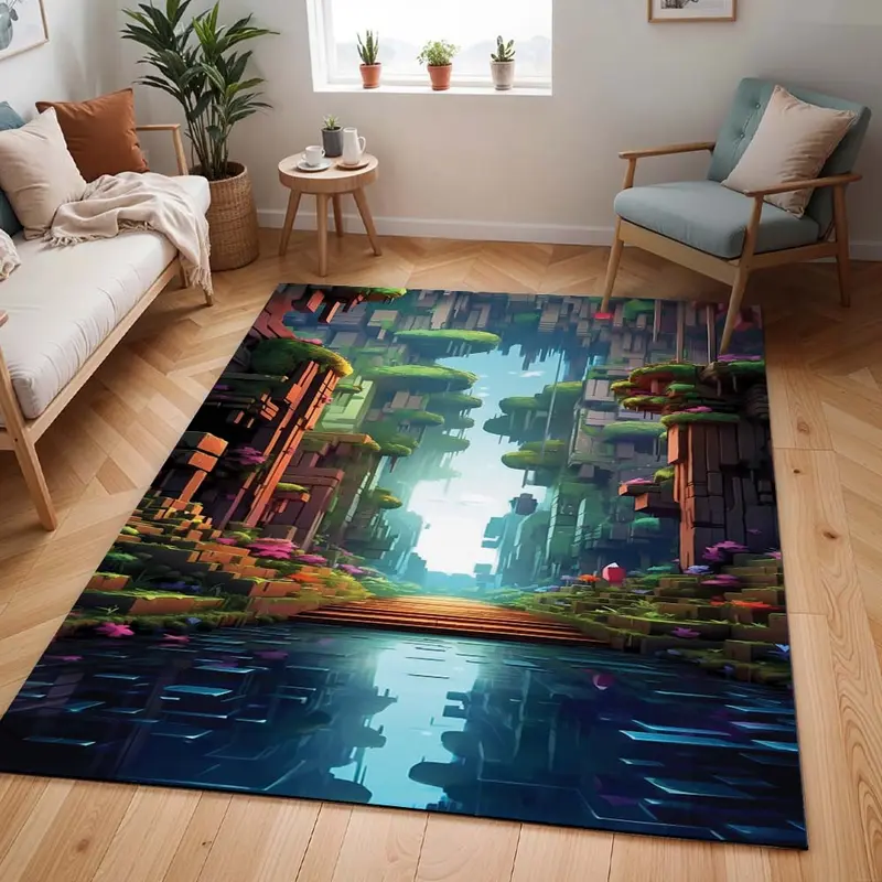 Minecraft Welt Hintergrund Teppich - TOK