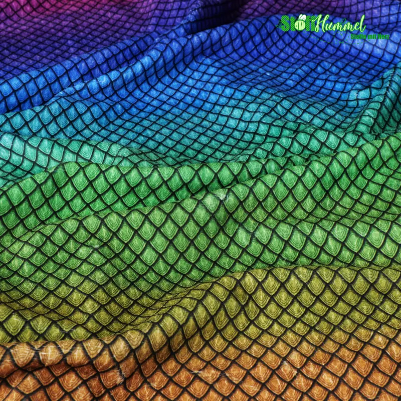 Minky Dragonscales Rainbow