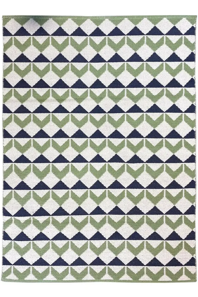 Moderne Kelim - Samak 05 Green