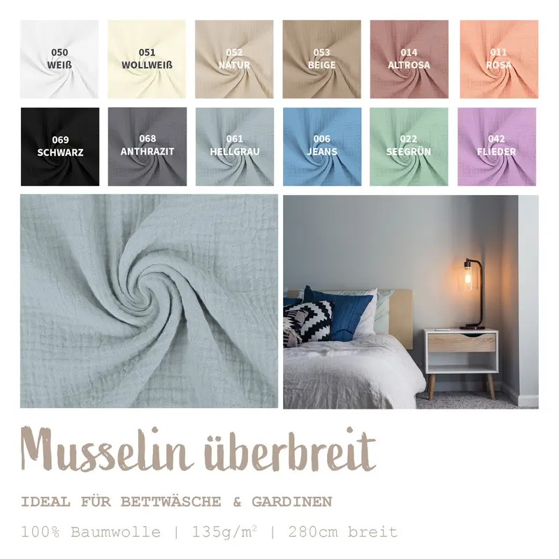 Musselin überbreit *Ab 50cm