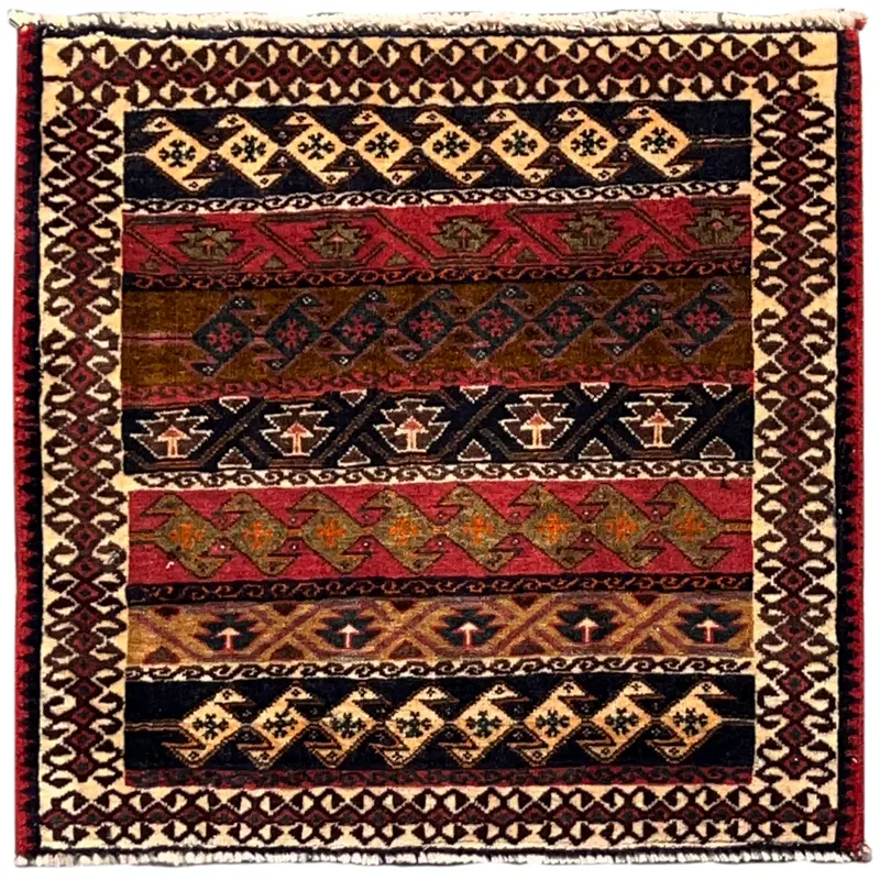 Poshti Teppich, Bunt, 56x60 cm