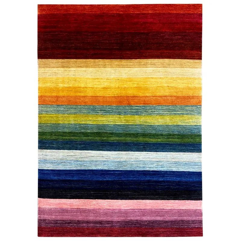 Regenbogen Gabbeh Teppich - 241x169 cm
