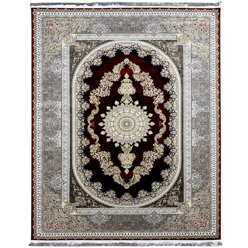Rot-Silber Teppich 170x240cm
