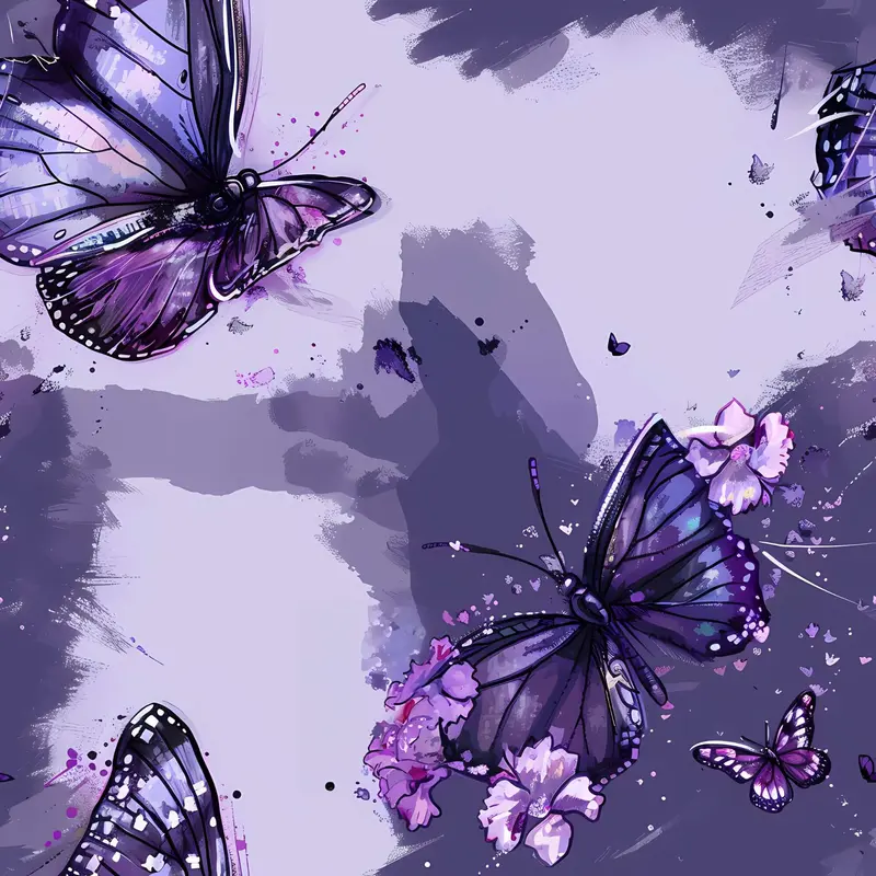 Schmetterling Stoff Meterware Fliederflug