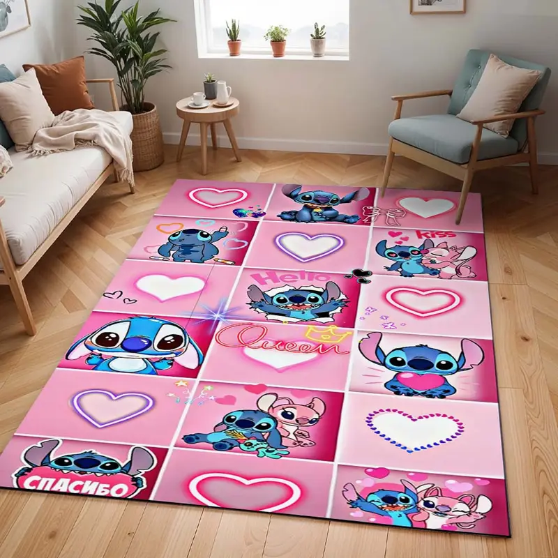 Stitch Rosa Glücklich Teppich - TOK