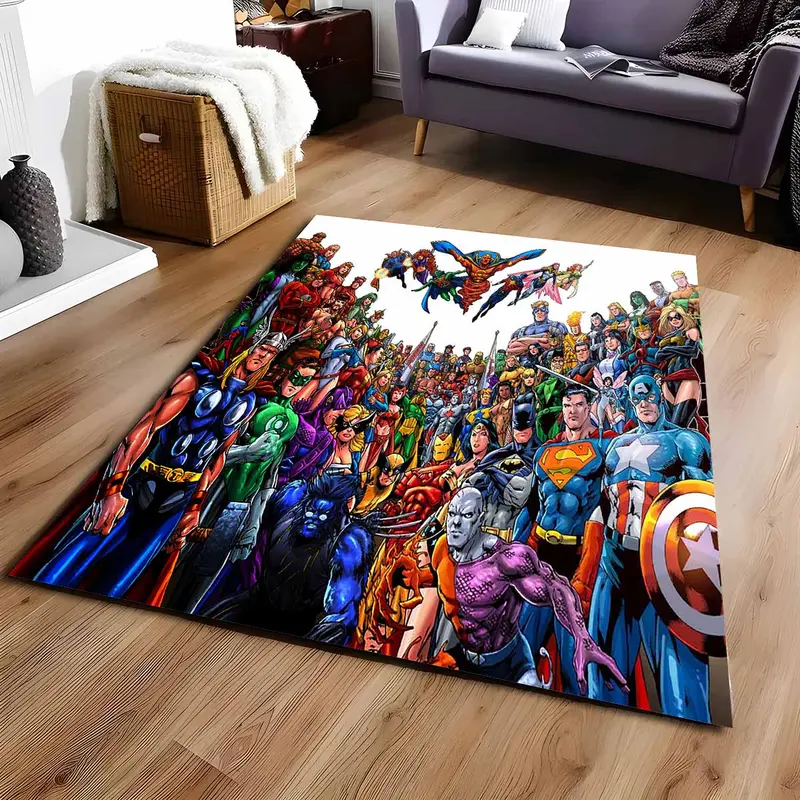 Superhelden Dc Und Marvel Teppich
