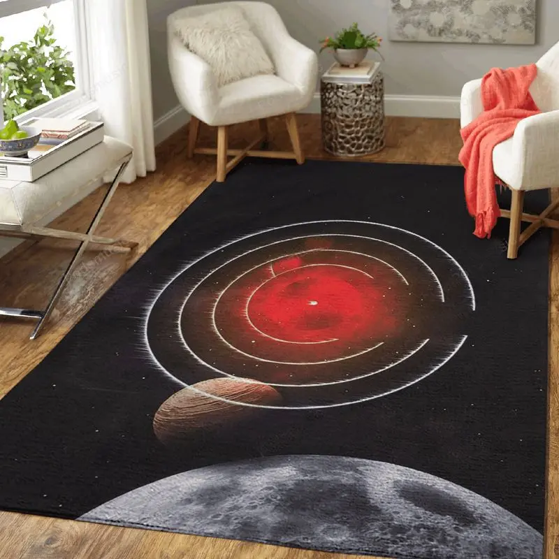 Vinyl Through Space Illustrations Art Teppich