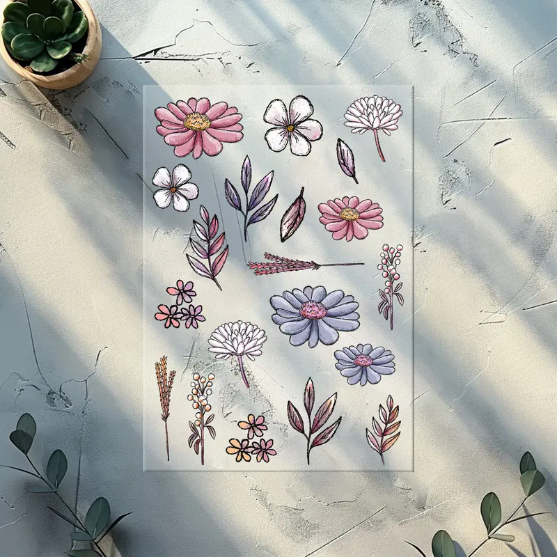 WiesenHerbst Katzengold Design Bügelbild Set A4